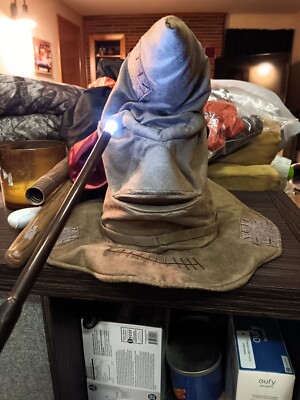 Harry Potter Children Adult Robe Cloak Gryffindor And Talking Sorting Hat/wand.
