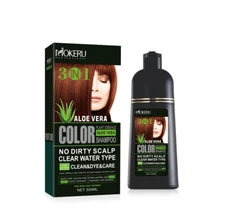 MOKERU Professional Aloe Vera 3-in-1 Hair Dye Color Shampoo 500ML (7+ COLORS)