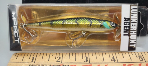 NEW LUNKERHUNT Impact Agent Propbait 1/4oz IMAGT04 Green Back - Picture 1 of 3