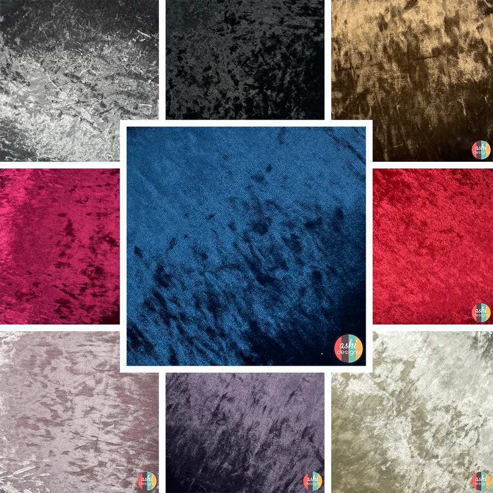 Crushed Velvet Fabric Upholstery Material High Quality Craft Cushion FR BS7177