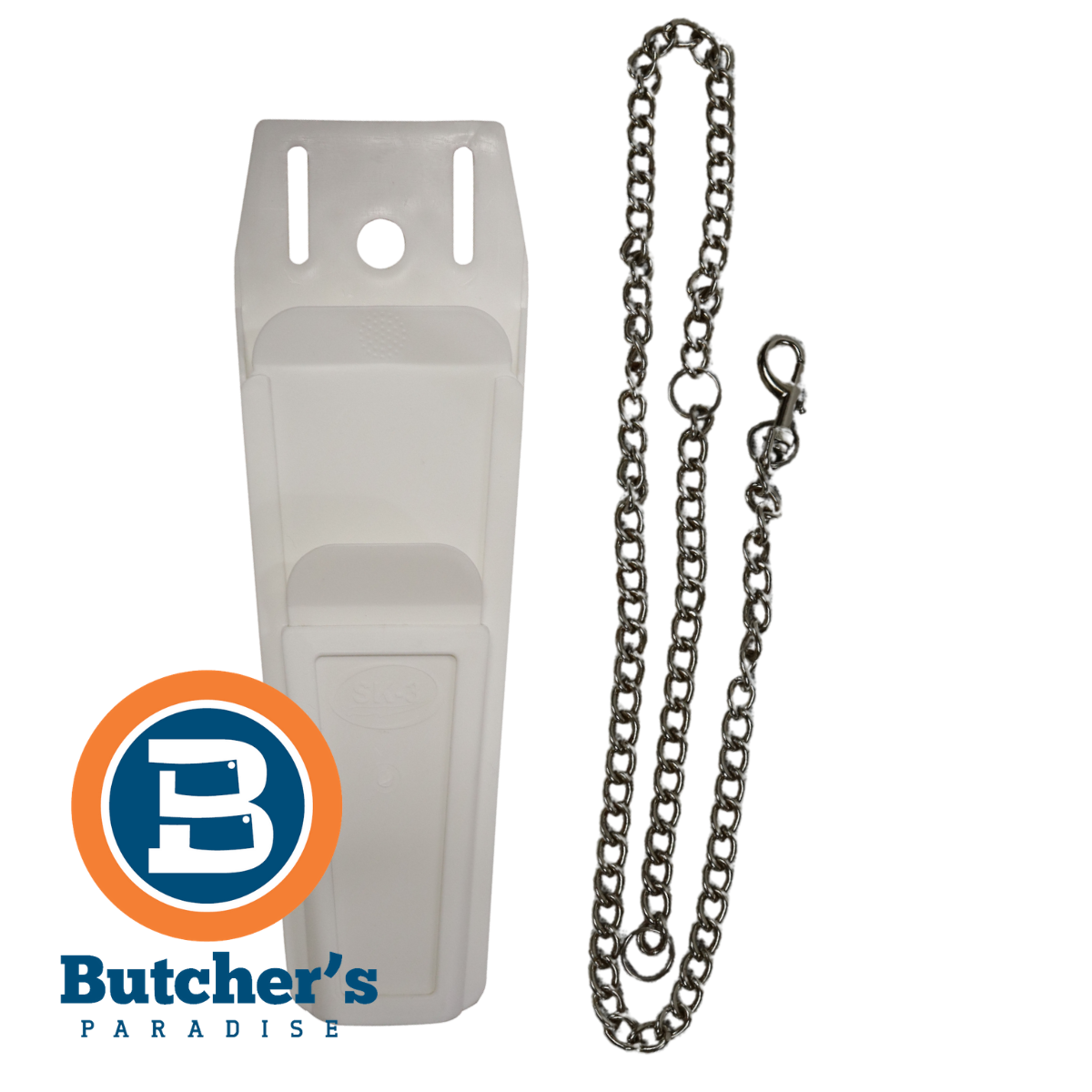 Butcher's Knife Pouch Holder Stainless Steel Chain Belt Set New