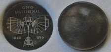 DDR Gedenk Münze 5 Mark Wilhelm Otto Lilienthal 1973 Aluminium Probe (144570)