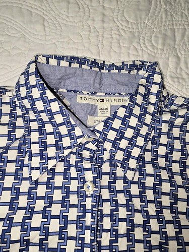 vtg Tommy Hilfiger Womens Fitted Long Sleeve ButtonUp Dress Shirt Size XL - Picture 12 of 22