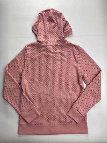 Tommy Hilfiger Women's S Blush with Navy Polka Dots Full Zip Hoodie - Picture 2 of 4