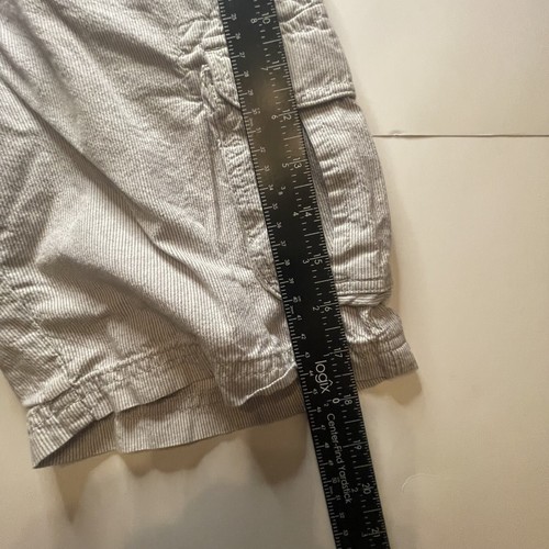Boys Cargo Shorts 100% Cotton Gray Striped Urban Pipeline Size 10 - Picture 4 of 5