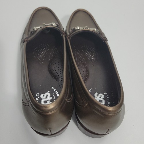 Sas Tripad Comfort Foot Bed Gold Metallic Moc Loafers. 7 S - Picture 8 of 12