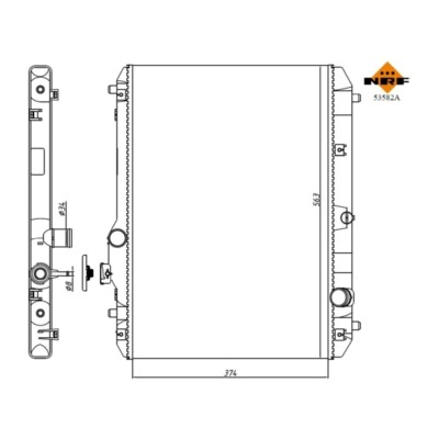 NRF 53582A Kühler Motorkühler Wasserkühler Motorkühlung