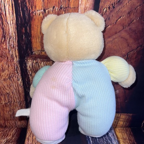 VTG Eden ABC Blocks Teddy Bear Plush Pastel Blue Pink Pajamas Pjs Lovey READ - Picture 9 of 11