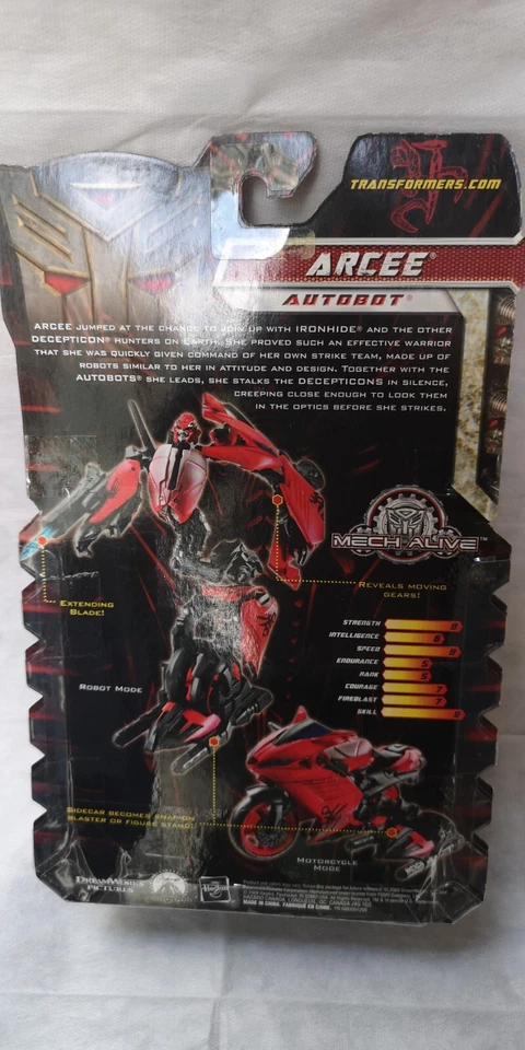 Transformers Revenge of the Fallen Deluxe Class Arcee 25 Years Limited 2009 MISB - Image 3 of 4