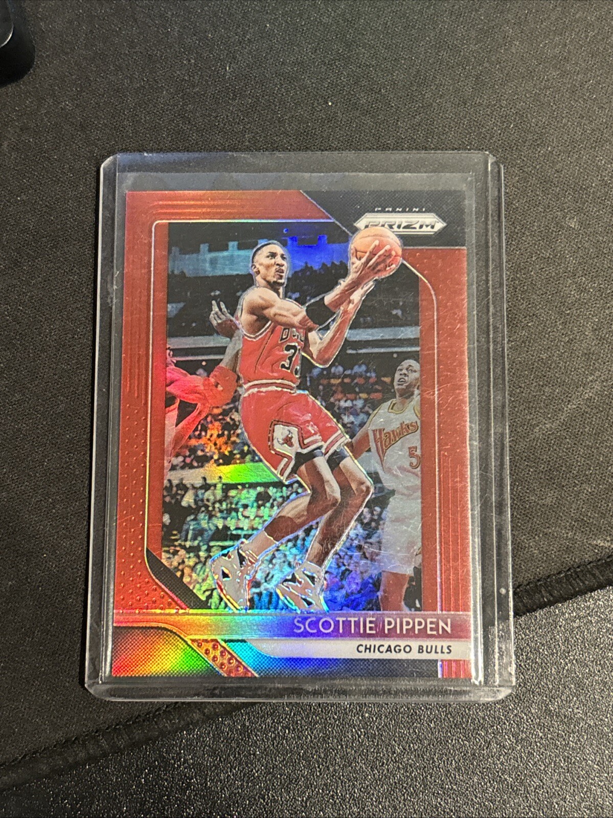 2018-19 Panini Prizm #65 Scottie Pippen Red Prizm /299 Chicago Bulls