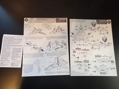 Jiyongページ G.I. Joe Skystriker Instruction Sheets ONLY 2023 haslab Unused | eBay