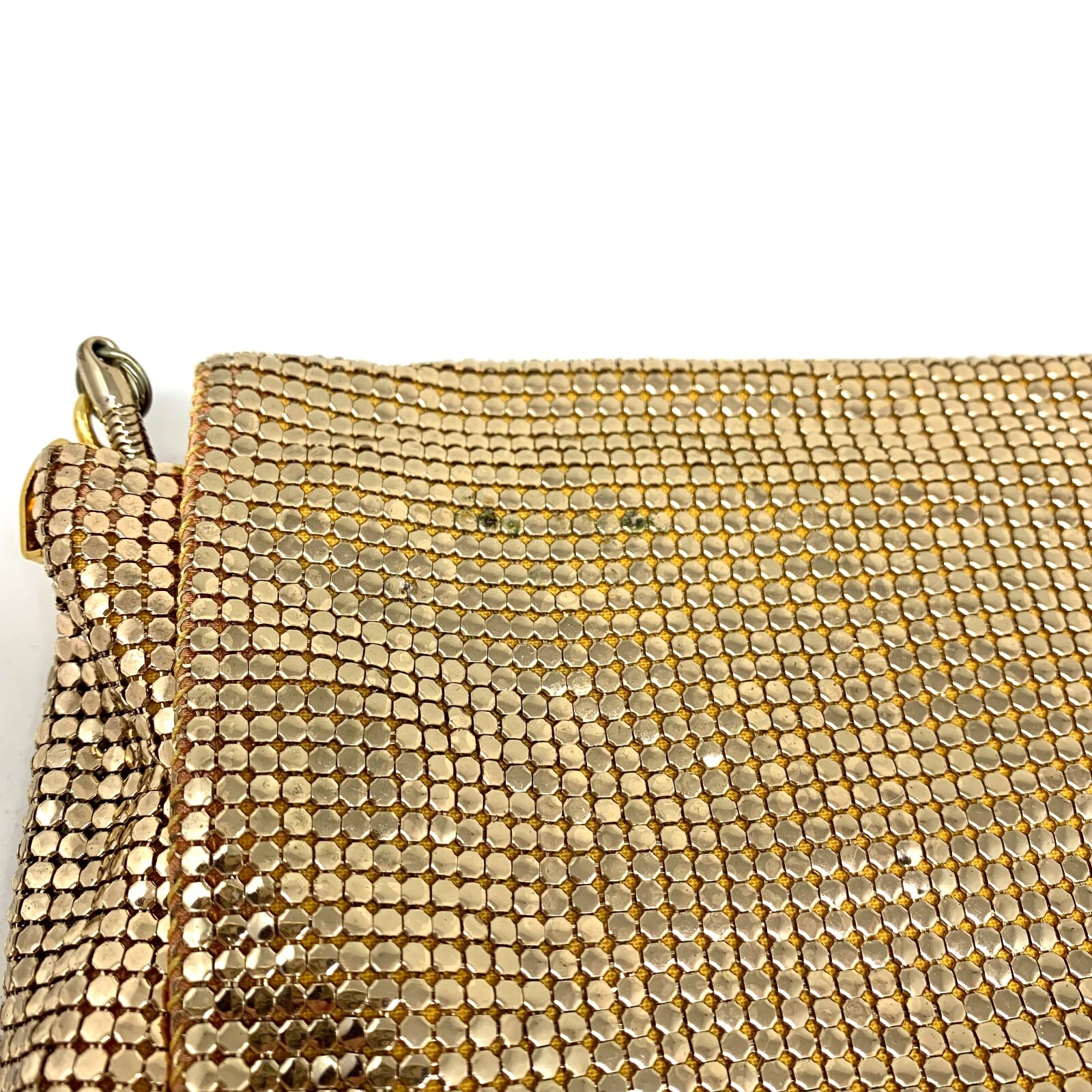 GLOMESH gold metal mesh slouch medium size bag handbag evening disco