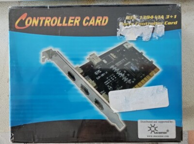 Macsense Controller Card IEEE 1394 Via 3+1 Ports (Model FW-100) For PC & Mac NEW
