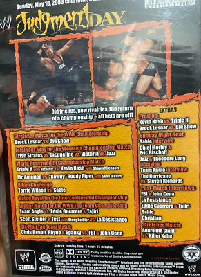 WWE-Judgement Day (DVD, 2003) for sale online | eBay
