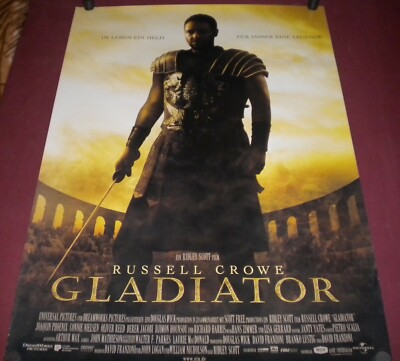 Gladiator Movie Poster 23x33 S/S GERMAN  Russell Crowe  Joaquin Phoenix   Harris