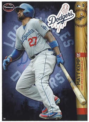 MATT KEMP FATHEAD TRADEABLES LOS ANGELES LA DODGERS REMOVABLE STICKER 2014 #74