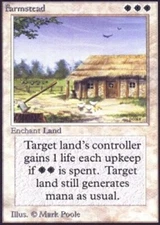 [1x] Farmstead Heavy Play, English Unlimited Edition MTG Magic