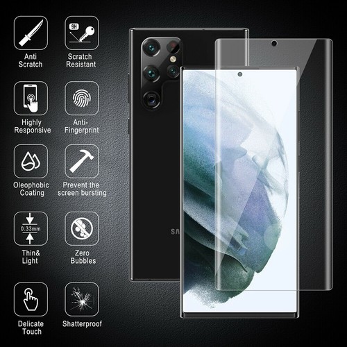 4X Verre Trempé Protecteur d'écran,Lentille pour Samsung Galaxy S23 Ultra S23 S22 S21 - Photo 2/33