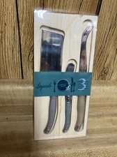 Set Of 3 FRENCH HOME Laguiole Cheese Knife, Spreader Cleaver Multicolor New