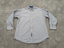 Tommy Hilfiger Button Down Shirt Men  s 15.5 32-33 Pinstriped Long Sleeves