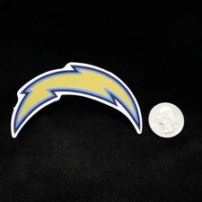 San Diego Chargers NFL Lightning Bolt Logo Peel-Off Sticker  (A)