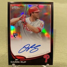 2013 Topps Chrome Black Refractor  On Card Auto Darin Ruf #16 Rookie RC #’d /100