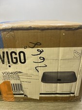 Vigo VG04056 Concreto Stone 22-1/4" Rectangular Concrete Vessel - Grey