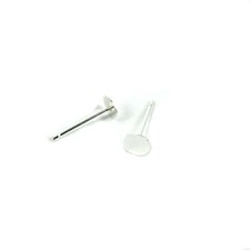Ear Studs Earrings Settings with 20 Gauge Posts and Flat Round Pad Mounting in