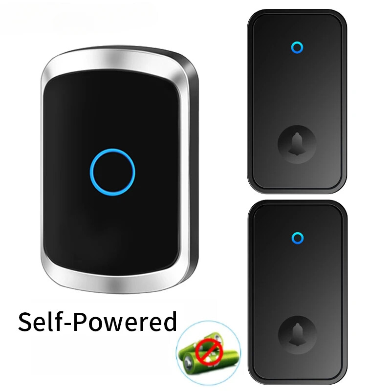 Self Powered Waterproof Wireless Doorbell Smart Home Without Battery With 150M