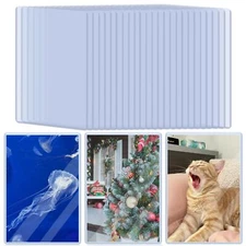 30 Pack 4x6 Inch Rigit Print Protectors Clear Hard Plastic Page Sheet Protectors