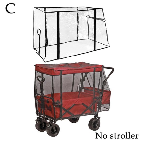 Regenschutz Wasserdicht Abdeckung Camping Aufbewahrung Faltbar Trolley Wagen Garten Picknick~ - Bild 12 von 15