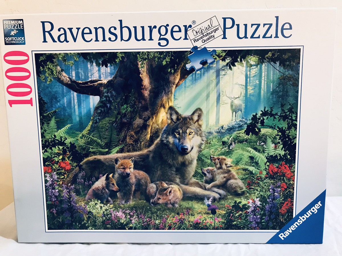 RAVENSBURGER PUZZLE- WOLVES IN THE FOREST- 1000 PIECES- NEW- 2020