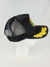 Vintage National Rifle Snapback Trucker Hat - Gold Leaf Bill NRA Cap Made in USA