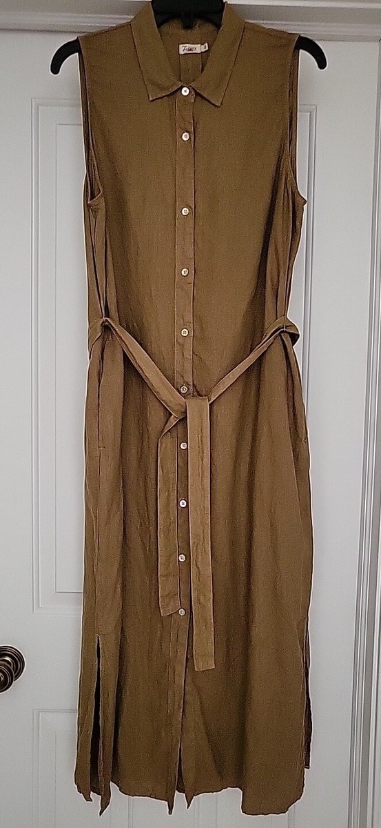 embroidered linen shift dress FILLY Linen MINI Dress – Embroidered Linen Dress S main image 1