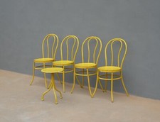 Lotto di quattro sedie + sgabello in ferro verniciato st.Thonet, '900!