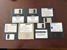 LOT OF 7 3.5   VINTAGE MICROSOFT FLOPPY DISKS COMPUTER