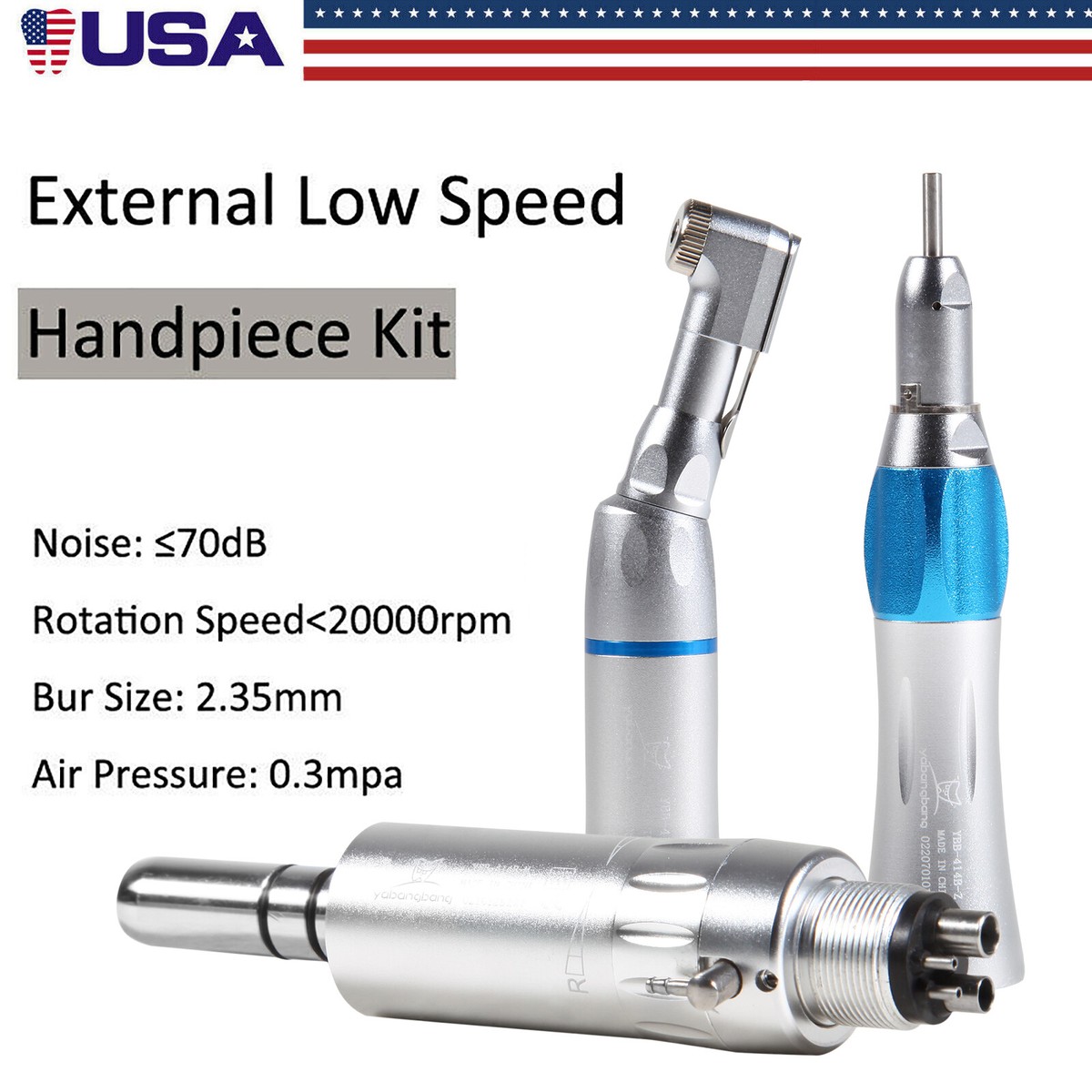 NSK Style Dental Contra Angle Straight Air Motor 2/4H Slow Speed