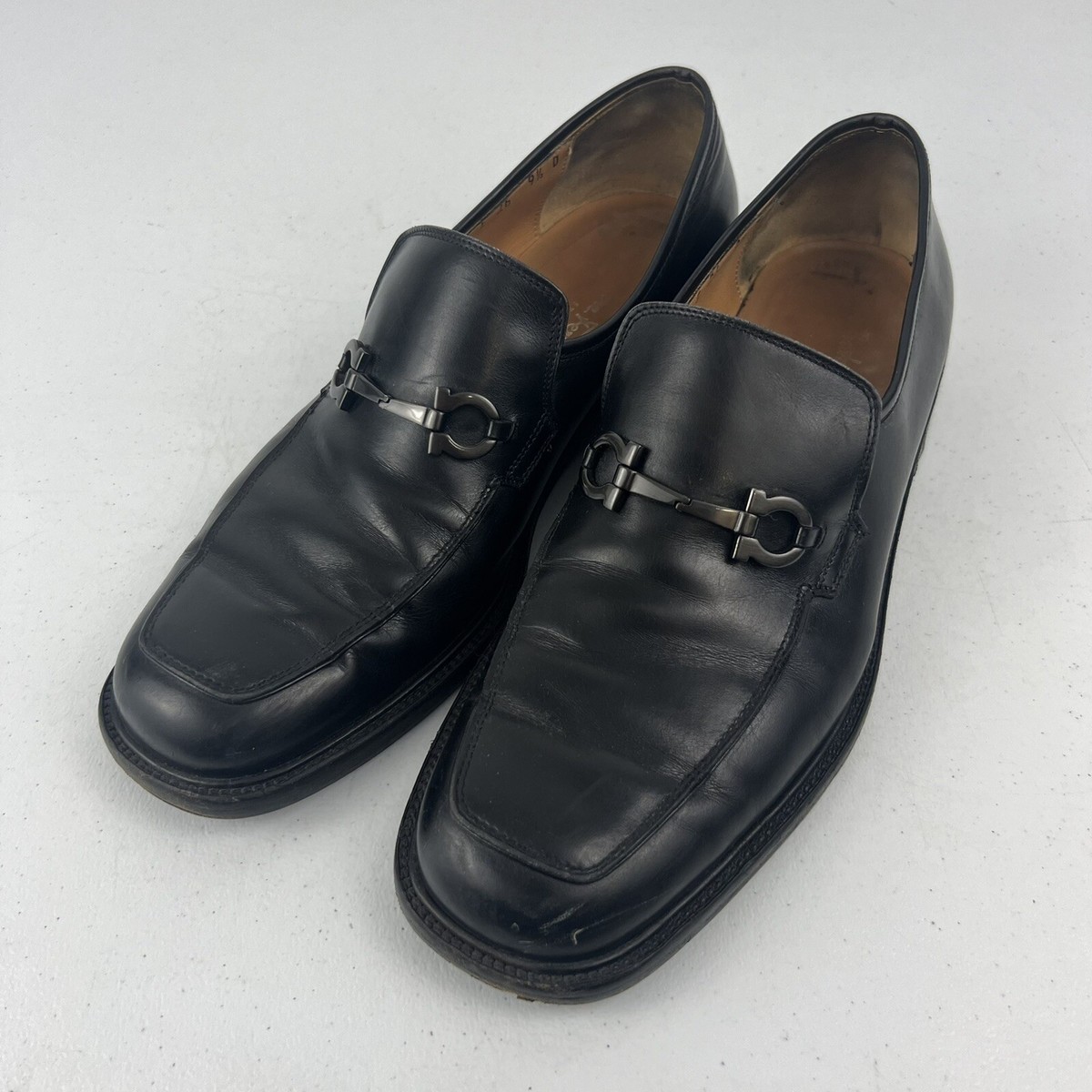 Salvatore Ferragamo Black Leather Horsebit Loafers Mens US Size 10.5 D $829.00 !! FERRAGAMO MEN main image 3
