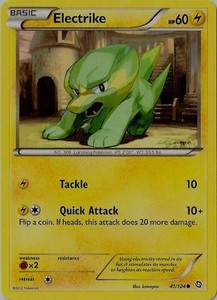 Electrike 41/124 B&W Dragons Exalted (OLD STYLE FOIL) REVERSE HOLO MINT! Pokemon