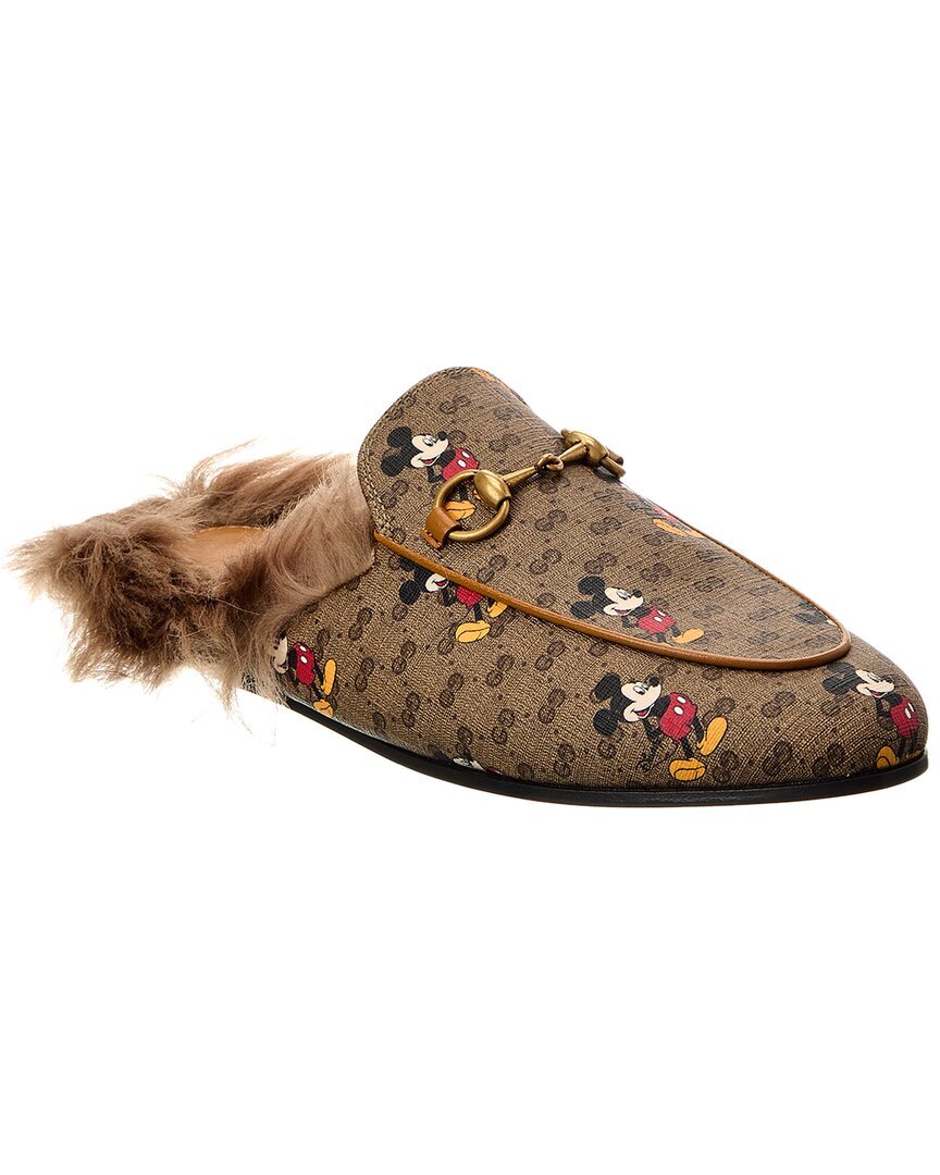 Gucci X Disney Gg Парусиновый Мул женский коричневый 375 124490₽