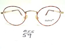 Vintage 90's Gallery Kenmark Eyeglasses Chandler DA Gold Tortoise Round ESS-59 