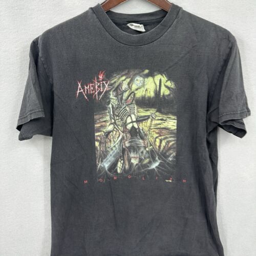 Vintage Amebix Hemd Herren M Monolith Punk Crass Anarcho Skaven Axegrinder 90s - Bild 2 von 13