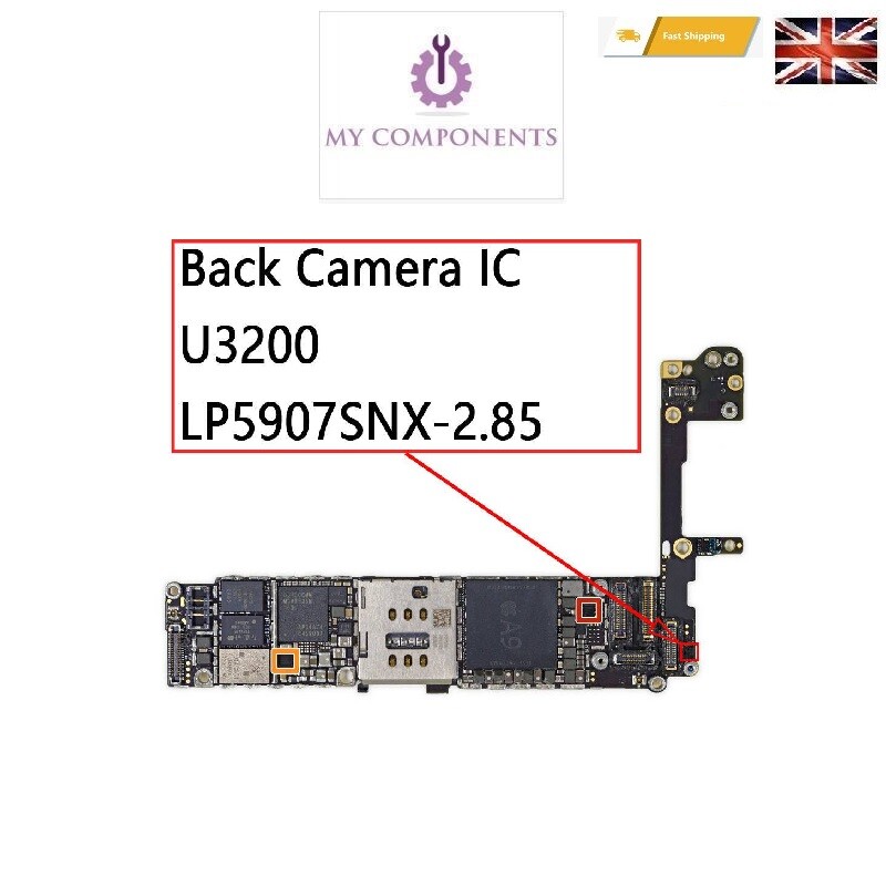 U3200 LP5907 LP5907SNX-2.85 Back Rear Camera Supply IC for iPhone 6S ...