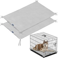 2-Pack Dog Crate Mat 42"X28" with 4 Ropes Non-Slip,Waterproof,Washable X-Large