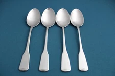 4 Place Oval Soup Spoons Oneida AMERICAN COLONIAL CUBE Satin Stainless 6 5/8"
