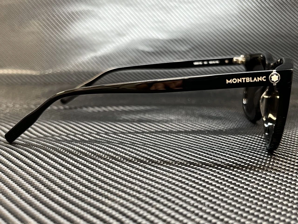 Gafas de sol Mont Blanc MB0013S 001 negras auténticas para hombre 56 mm Foto 3 de 4