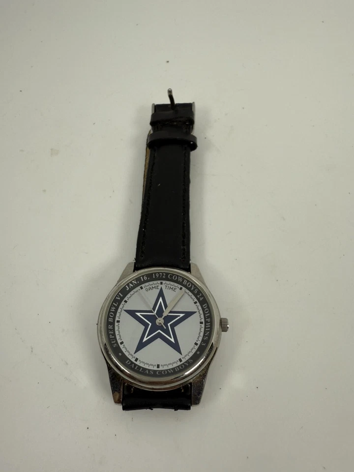 VTG Game Time Dallas Cowboys Superbowl VI Watch Quartz Japan Movement 1972 Works - Image 3 of 4