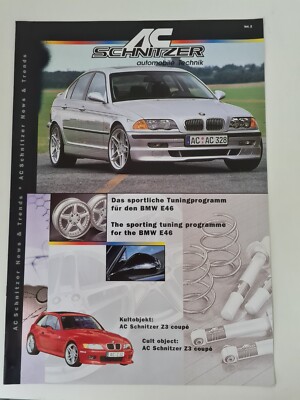 BMW - AC Schnitzer - Prospekt / Katalog / Broschüre Großformat 30x42 cm  (AU393)