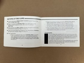 Instruction Booklet Manual ONLY - JEOPARDY - Nintendo NES - Round Seal.