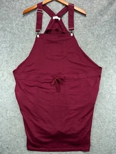 NWT Full Circle Trends Overall Dress Womens 3X Red Wine Drawstring Casual Ladies